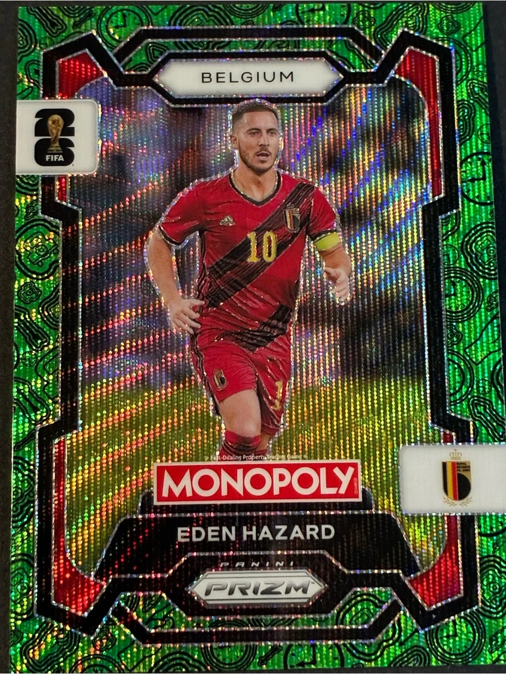 2026 Prizm Monopoly Fifa World Cup Eden Hazard #66 Four Corners Green Wave Prizm